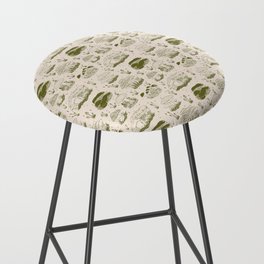 Mushroom Toile in Green Bar Stool