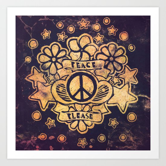 Peace Please Art Print