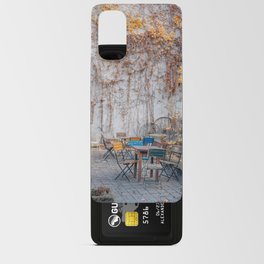 Outdoor cafe with autumn vibe | Tables and chairs Kazimierz Krakow Poland Android Card Case