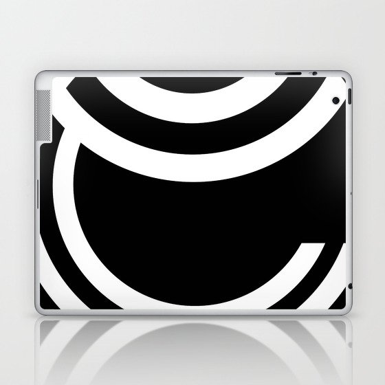 Black and white minimal scandinavian Laptop & iPad Skin
