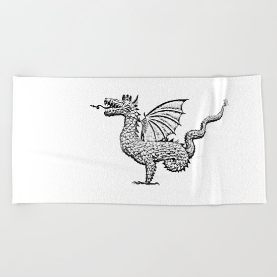 Dragon (pencil) Beach Towel