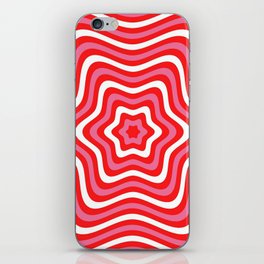 Pink, Red and White Hypnotic Bullseye - Preppy Aesthetic iPhone Skin