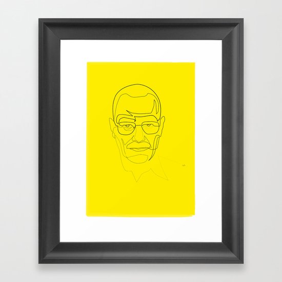 One Line Breaking Bad: Heisenberg Framed Art Print