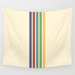 Minimal Abstract Retro Stripes 70s Style - Chacha Wall Tapestry