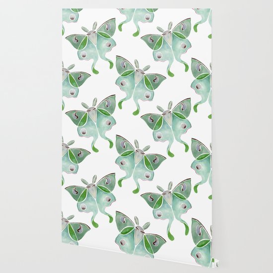 Moon Moth Magic Luna Moth Watercolor Wallpaper By Fieldandflow Society6