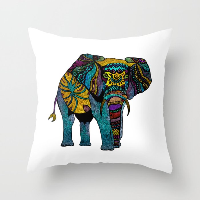 Elephant of Namibia Throw Pillow
