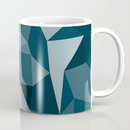 Abstract Blue Polygon Background. low poly art multicolor Mosaic Mug