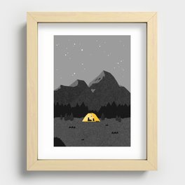 camping night Recessed Framed Print