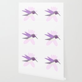 Small Lavender Hummingbird Shimmer Cheeks Wallpaper