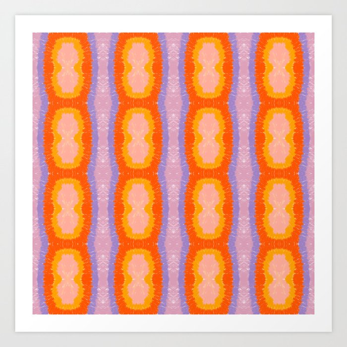 Radiant Retro Abstract Pattern Art Print