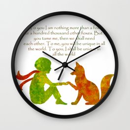 Little Prince Quote Wall Clock