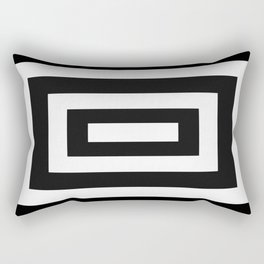 Black and White Rectangular Pillow