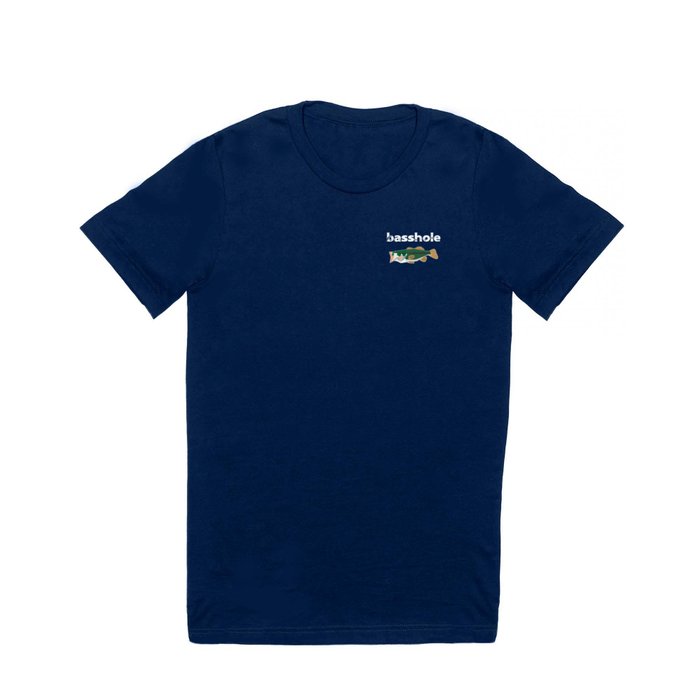 Fishing Basshole Bass Hole Funny Fisherman Gift T Shirt by McCaff Designs