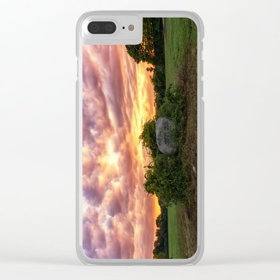 Waring field at sunset Clear iPhone Case