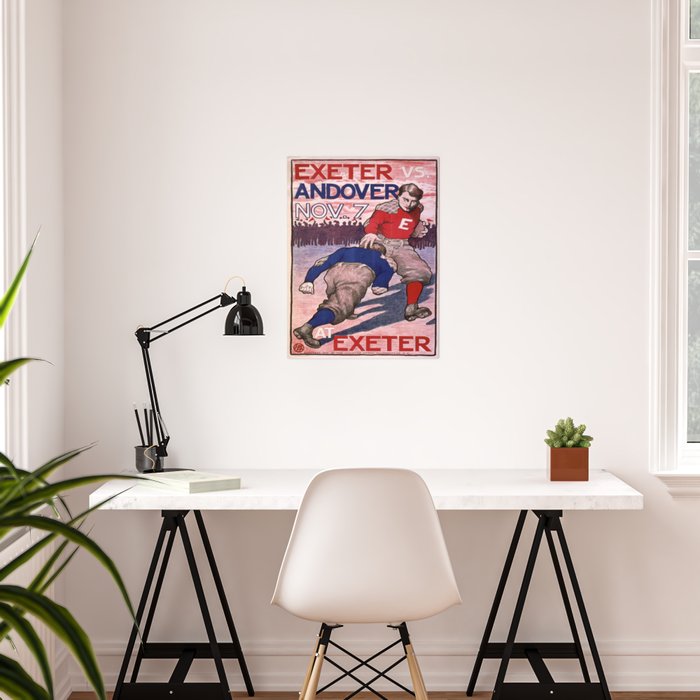 Vintage Poster Exeter Vs Andover College Football Poster By