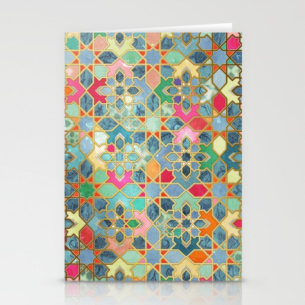 Gilt & Glory - Colorful Moroccan Mosaic Stationery Cards