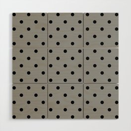 Steely Gray - polka 5 Wood Wall Art