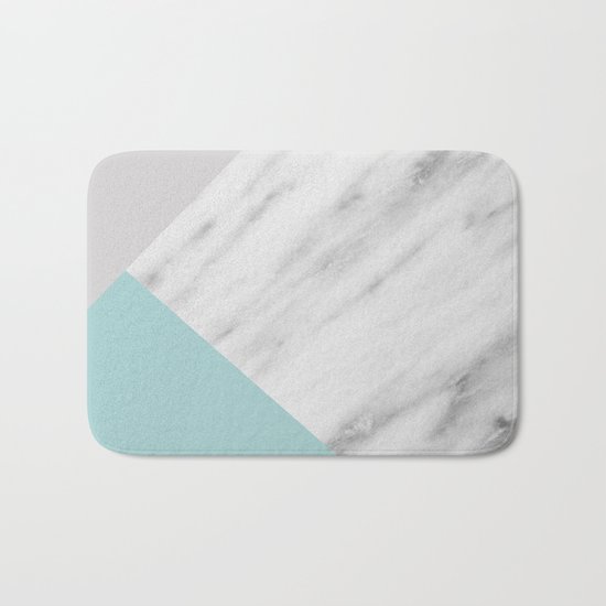 Ice Color Marble Collage Bath Mat