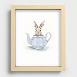 Teapot Rabbit Recessed Framed Print