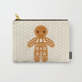 SWEATER PATTERN GINGERBREAD COOKIE Carry-All Pouch