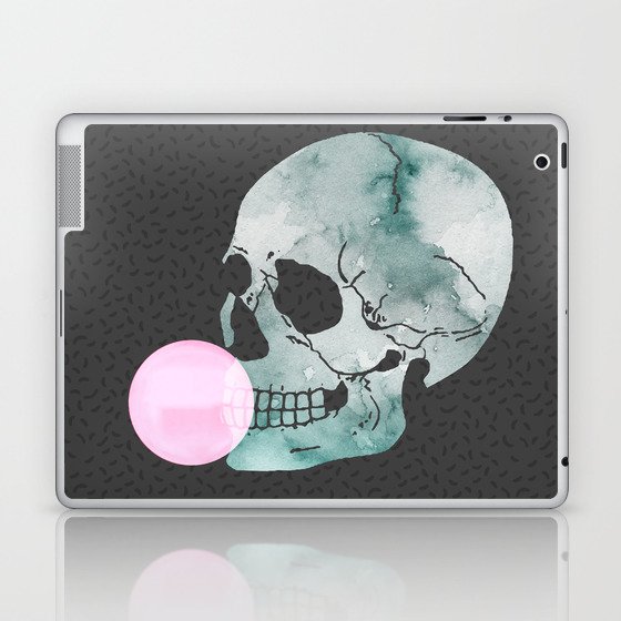 Bubble Gum Skull Laptop & iPad Skin