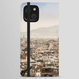 Spain Photography - Overview Over Barcelona Under The Gray Sky iPhone Wallet Case