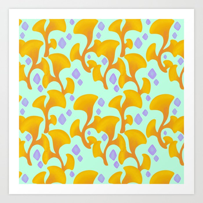 Fan Field - Golden Art Print