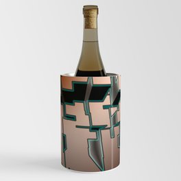 Neon Extrusion I - Cyberpunk Abstract Design Wine Chiller