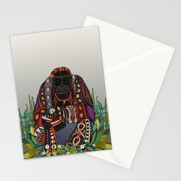 orangutan king pewter Stationery Card