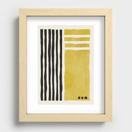 Mid Century Modern Yellow Recessed Framed Print