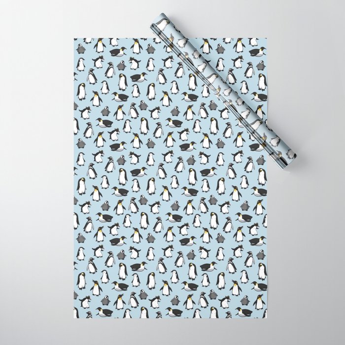 Cute Penguin Pattern Wrapping Paper