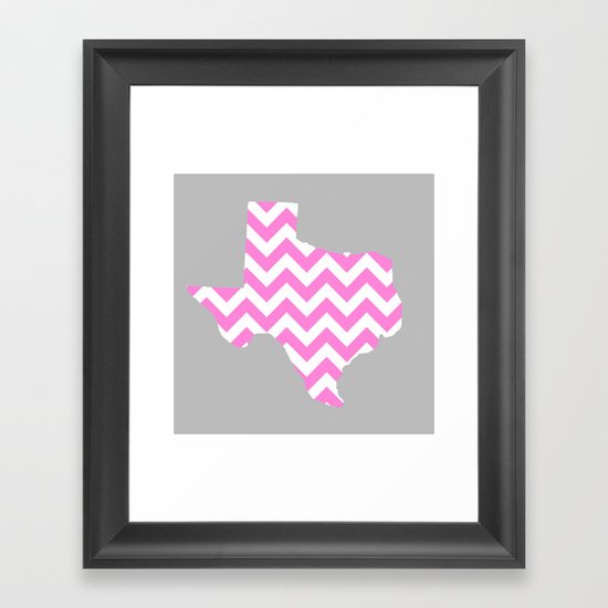 TEXAS {PINK} Framed Art Print