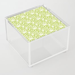Mid-Century Modern Cannabis And Flowers Green Acrylic Box