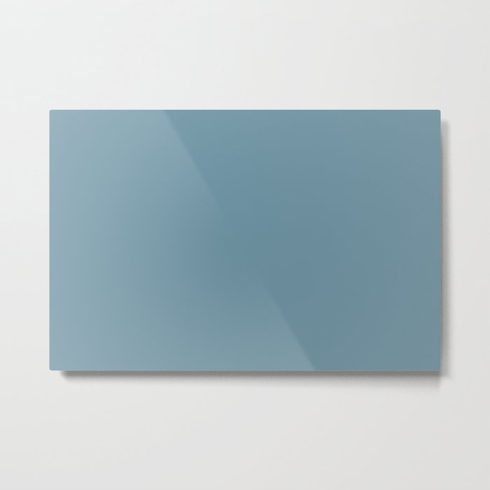 Dunn and Edwards 2019 Curated Colors Smoky Blue (Muted Pastel Blue) DET570 Solid Color Metal Print