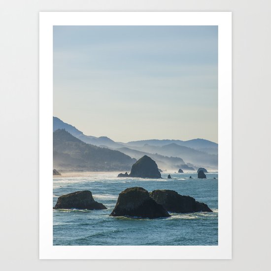 Haystack Rock from Crescent Point Art Print