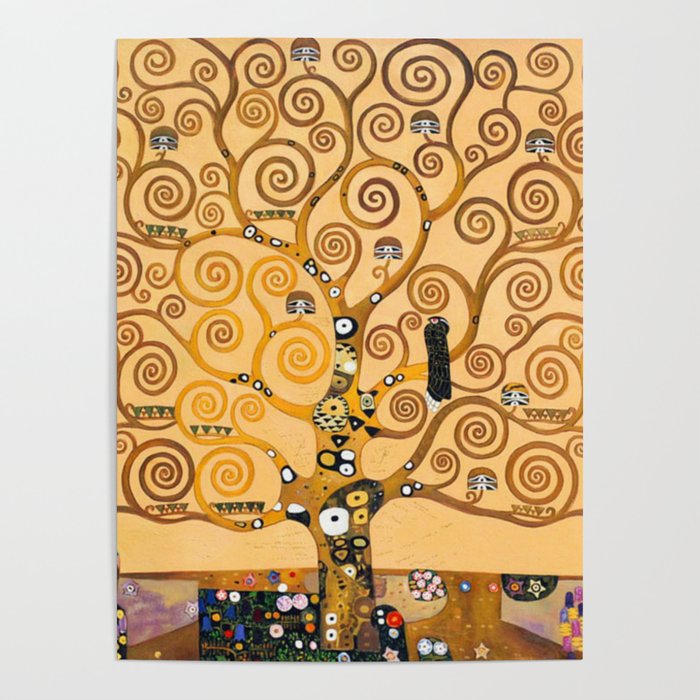 gustav klimt tree of life poster by historystuff