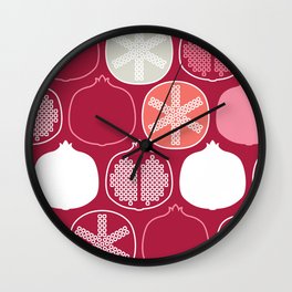 Scandi Pomegranate Wall Clock