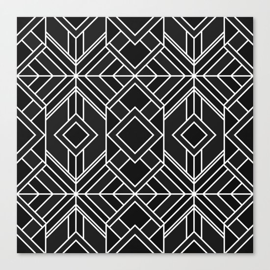 Geo Black Canvas Print