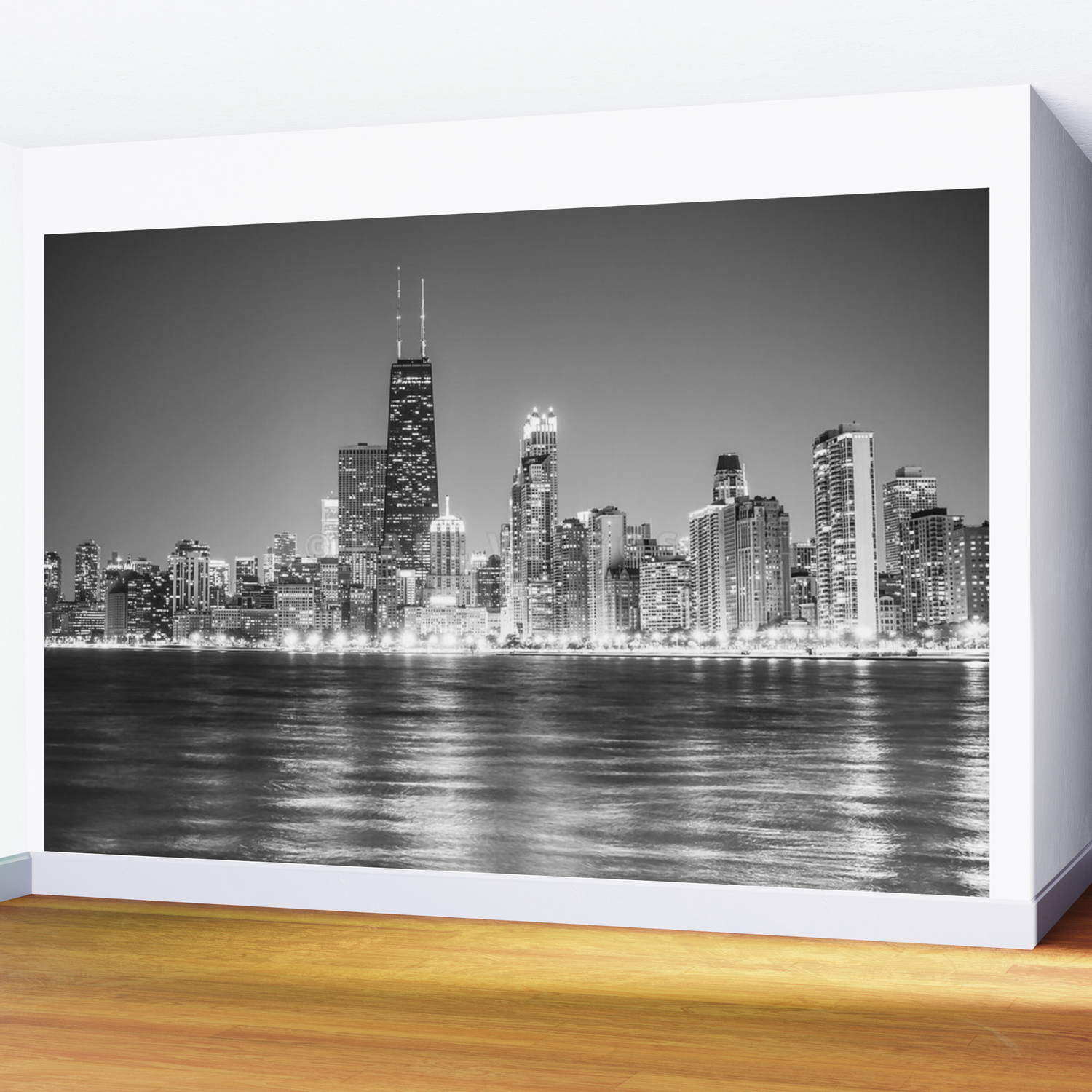 Chicago Skyline Black And White Wall Mural By Crazytz Society6 Dubai cityscape wall mural city skyline photo wallpaper office bedroom decor these pictures of this page are about:cityscape wall mural. chicago skyline black and white wall mural by crazytz