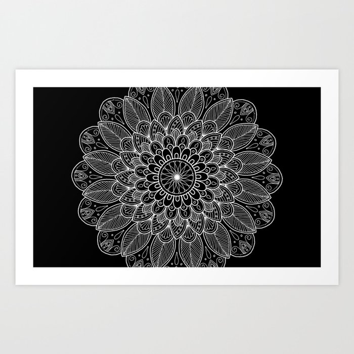Mandala The Black Series 001 Art Print