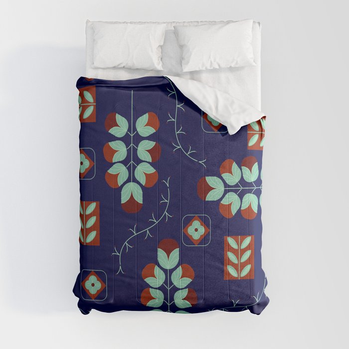 Paddle Flower Pattern Comforter