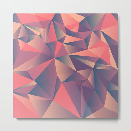 pink purple vintage color geometric Metal Print