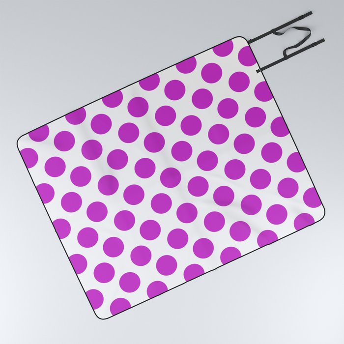 Steel Pink - polka 4 Picnic Blanket