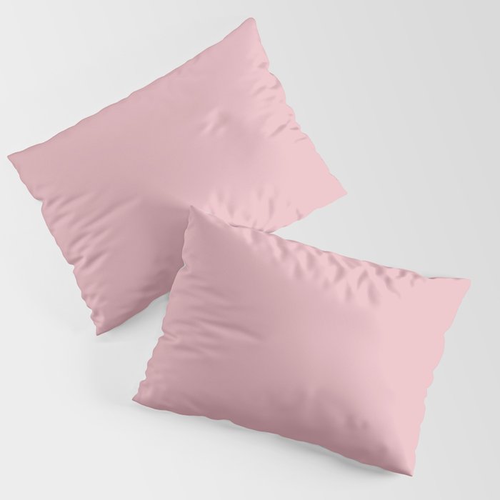 Pastel Pink Crepe Solid Color Hue Shade - Patternless Pillow Sham