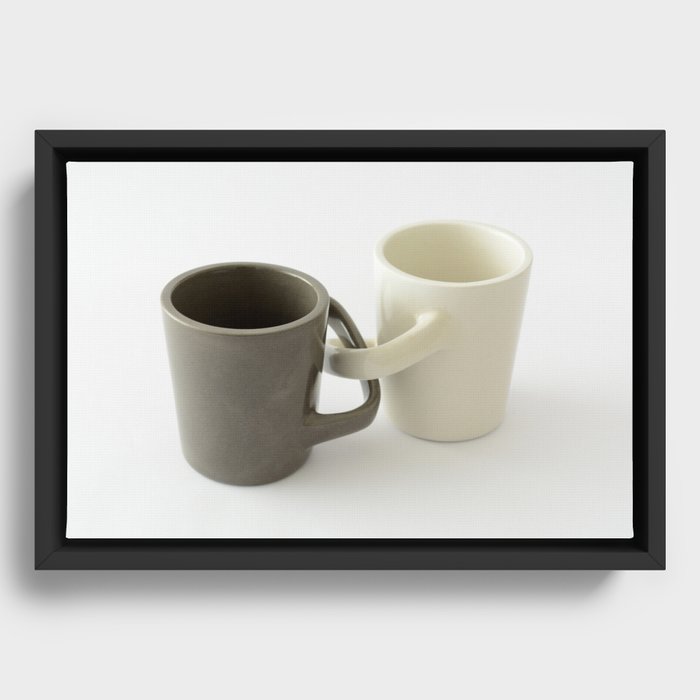 Engagement mugs Framed Canvas