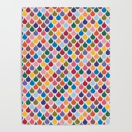 Psychedelic Rain Droplets Poster