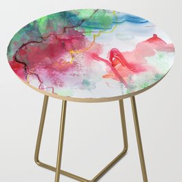 abstract rainbow N.o 2 Side Table