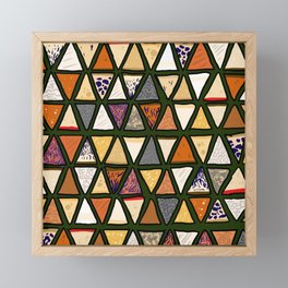 Cheese Wedges Pattern Framed Mini Art Print