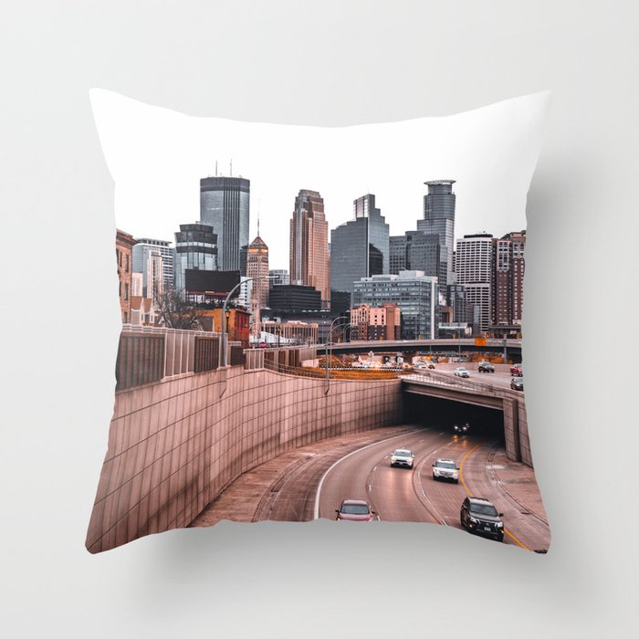 Minneapolis Skyline | City Photography Throw Pillow