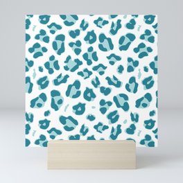 Blue Cheetah Print Mini Art Print